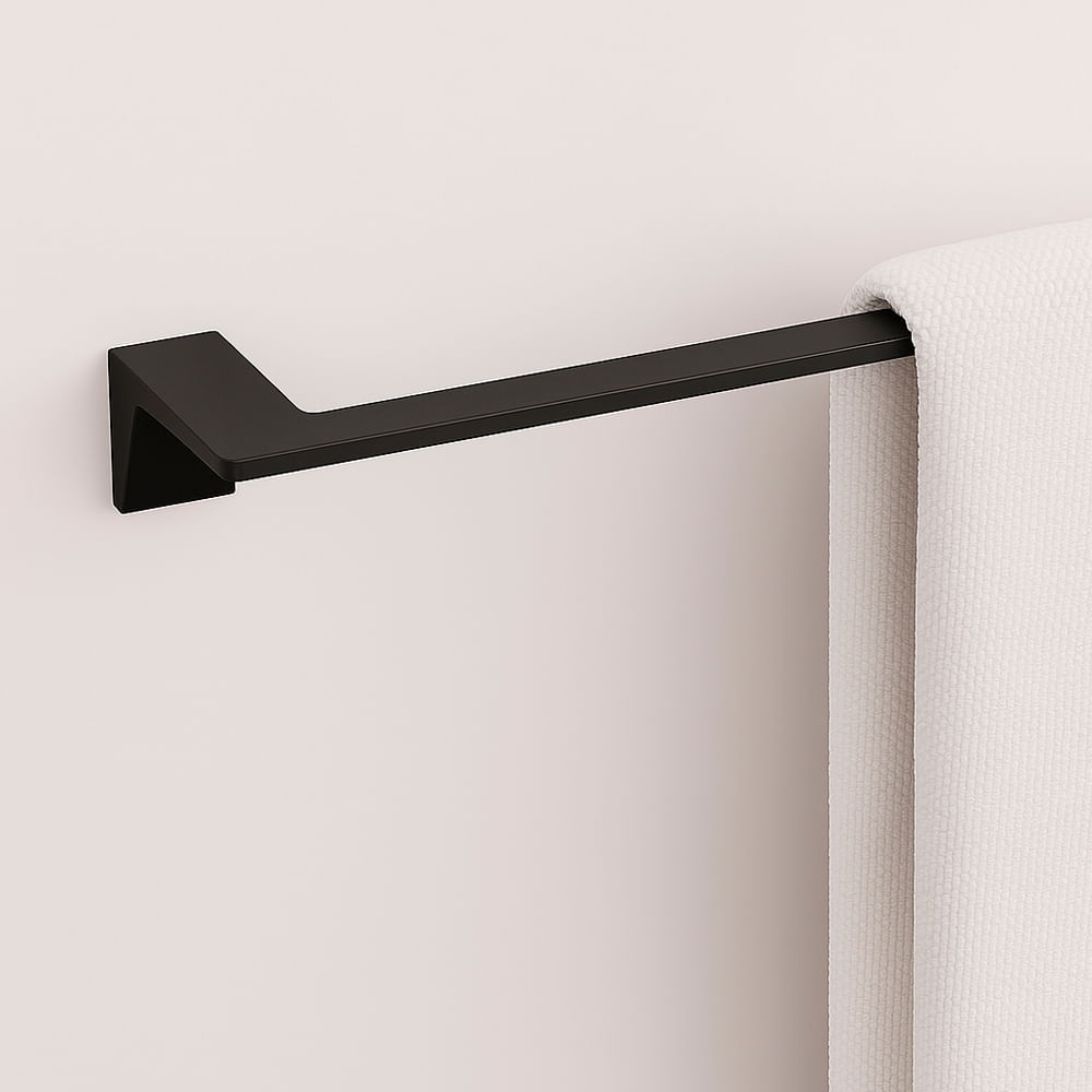 Porta Toalha Arsoli 450 mm Aco Inox 304 Preto Italy Line 82757_0